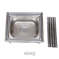 Commercial Sink Stainless Steel Kitchen Sink 1Compartment Single Bowl Basin Sink