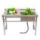Commercial Stainless Steel Sink Bowl Kitchen Catering Prep Table+ 1 Compartment