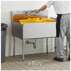 Commercial Utility Sink 36 x 24 x 14 Bowl Stainless Steel One Compartment NEW