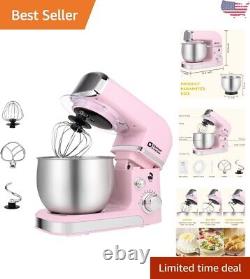 Compact Space-Saving Stand Mixer 3.2Qt Capacity Attachments Vibrant Pink