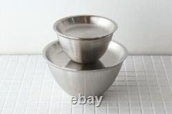 Conte Stainless Bowl Flat Colander Tray Set of 3 Stackable Compact 180 Japan