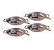 Copper Stainless Steel Lunch & Dinner Serving Platter Bowl Spoon Pack Of 4
