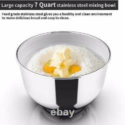 Countertop 3in1 Stand Lowest Noise Mixer 6.5QT 850W Stainless Steel Mixing Bowl