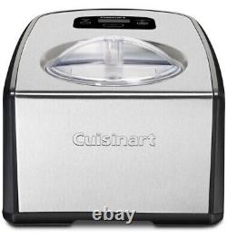 Cuisinart ICE-100 Compressor Ice Cream and Gelato Maker Silver 1-1/2qt Open Box