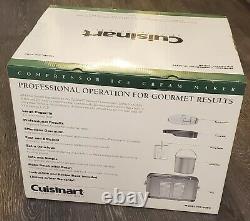 Cuisinart ICE-50BC Supreme Ice Cream Maker Commercial Stainless Steel NEW
