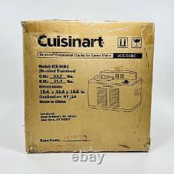 Cuisinart ICE-50BC Supreme Ice Cream Maker Commercial Stainless Steel NEW Sealed