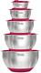 Culinary Stainless Steel Mixing Bowl Set, 10 Piece, Non-slip Silicone Base, Incl