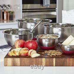 Culinary Stainless Steel Mixing Bowl Set, 10 Piece, Non-Slip Silicone Base, Incl