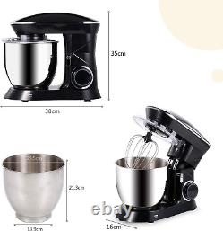 Decdeal Stand Mixer, 6.5-Quart 660W Food Mixer with Stainless Steel Mixing Bowl