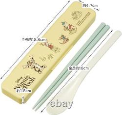 Disney Winnie the Pooh Lunch Box, Chopsticks, Stainless Bottle & Bag sets Japan