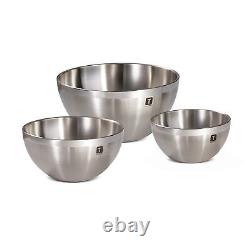 Double Wall Stainless Steel Mixing Bowls (3-Pack)