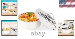 Double-Walled 2Qt Insulated Bowl with Stylish White Finish Perfect for Events