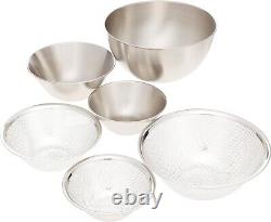 Durable 6-Piece Stainless Steel Bowl and Punching Strainer Set Easy Clean