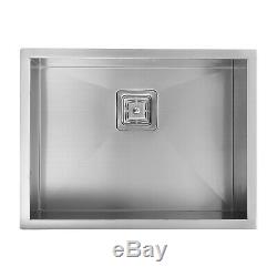 ENKI KS012 Stainless Steel 1 Single Bowl Square Strainer Undermount Kitchen Sink