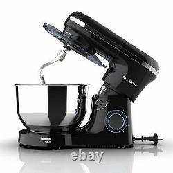 Electric Food Stand Mixer 6 Speed 6QT 660W Tilt-Head Stainless Steel Bowl Black
