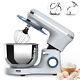 Electric Food Stand Mixer 6 Speed 7qt 660w Tilt-head Stainless Steel Bowl Silver