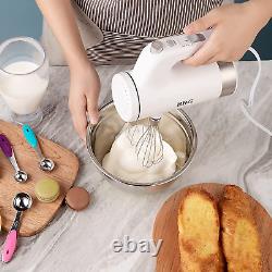 Electric Hand Mixer Mixing Bowls Set, 400W Hand Mixer with Storage Case, 5 Speed