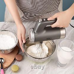 Electric Hand Mixer Mixing Bowls Set, 400W Kitchen Hand Mixer, 5Speeds Handheld