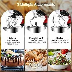 Electric Kitchen Mixer with Dishwasher Safe Mixing Bowl Dough Hook Pouring Shield