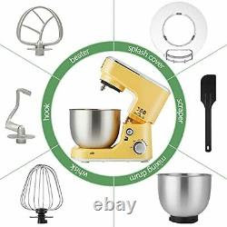 Electric Mixer with 5 Quart Stainless Steel Bowl Dough Hook Mixing Beater & Whisk