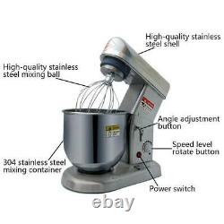 Electric Stand Mixer Food Blender Baking Stainless Steel Mixing Bowl 7L 500W