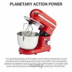 Electric Stand Mixer Food Multi Mixing Bowl Blender Beater Dough 2-in-1 1300W 7L