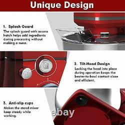 Electric Stand Mixer With Stainless Steel Mixing Bowl And 3 Attachments 8.5QT