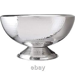 Elegance Hammered 3-Gallon Stainless Steel Doublewall Punch Bowl