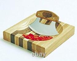 Elegant Ulu Bowl Set with Stainless Steel Blade Perfect for Culinary Arts