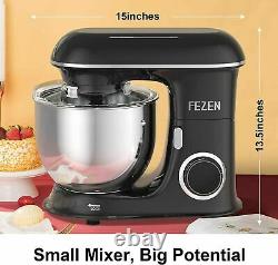 Fezen Electirc Stand Mixer 7.4QT 6 Speed Kitchen Mix Beater Tilt-Head Food Mixer