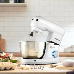 Food Stand Mixer With Beater Dough Hook & Whisk 4.8-QT Mixing Bowl 8 Speed