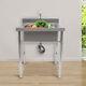 Free Standing Kitchen Sink Stainless Steel Catering Washing Bowl Commercial Sink
