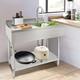 Free Standing Stainless-steel Single Bowl Commercial Restaurant Kitchen Sink Set