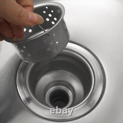 Free Standing Stainless-Steel Single Bowl Commercial Restaurant Kitchen Sink Set