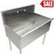 Freestanding Utility Stainless Steel 16-gauge Commercial Sink 36 X 21 X 14 Bowl