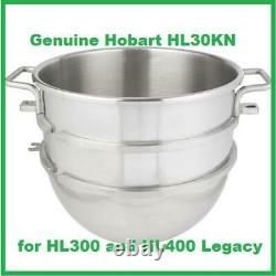 Genuine Hobart HL30KN for Hobart HL300 Legacy 30 qt Mixer Stainless Steel Bowl