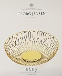 Georg Jensen Alfredo Bread Basket Gold 21 cm BRAND NEW