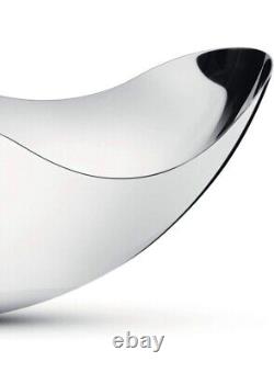 Georg Jensen Bloom Large Mirror Bowl, Stainless Steel BRAND NEW IN BOX