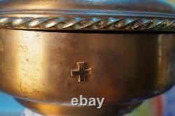 Gold Plated Stainless Metal Bowl with Church Cross Communion Serving Dish