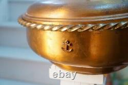 Gold Plated Stainless Metal Bowl with Church Cross Communion Serving Dish