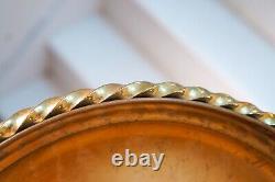 Gold Plated Stainless Metal Bowl with Church Cross Communion Serving Dish