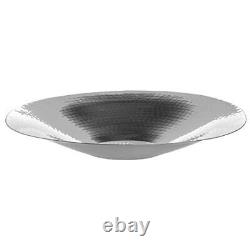 HMOV1621 20 Oval Hammered Stainless Steel Bowl, Silver