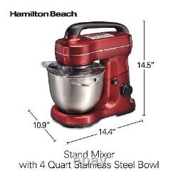Hamilton Beach 7 Speed Stand Mixer, Red Model 63395