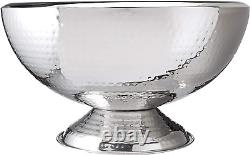 Hammered 3-Gallon Stainless Steel Doublewall Punch Bowl