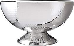 Hammered 3-Gallon Stainless Steel Doublewall Punch Bowl, NEW