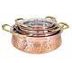 Handmade Stainless Steel & Copper Handi Bowl Indian Food Dish Serving Set Of 4