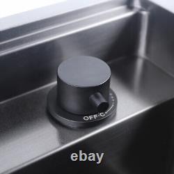 Hidden Kitchen Sink Single Bowl Bar, Small Size Sink, Stainless Steel Black NEW