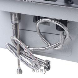 Hidden Kitchen Square Sink Single Bowl Sink Stainless Steel Sink&Folding Faucet
