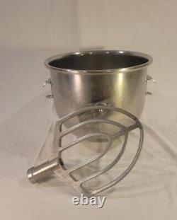 Hobart 20qt Stainless Steel Mixer Bowl with Hobart 20qt Paddle A-200-20