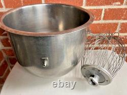 Hobart Genuine 20 QT Mixer Stainless Steel Mixing Bowl and Whisk/Whip